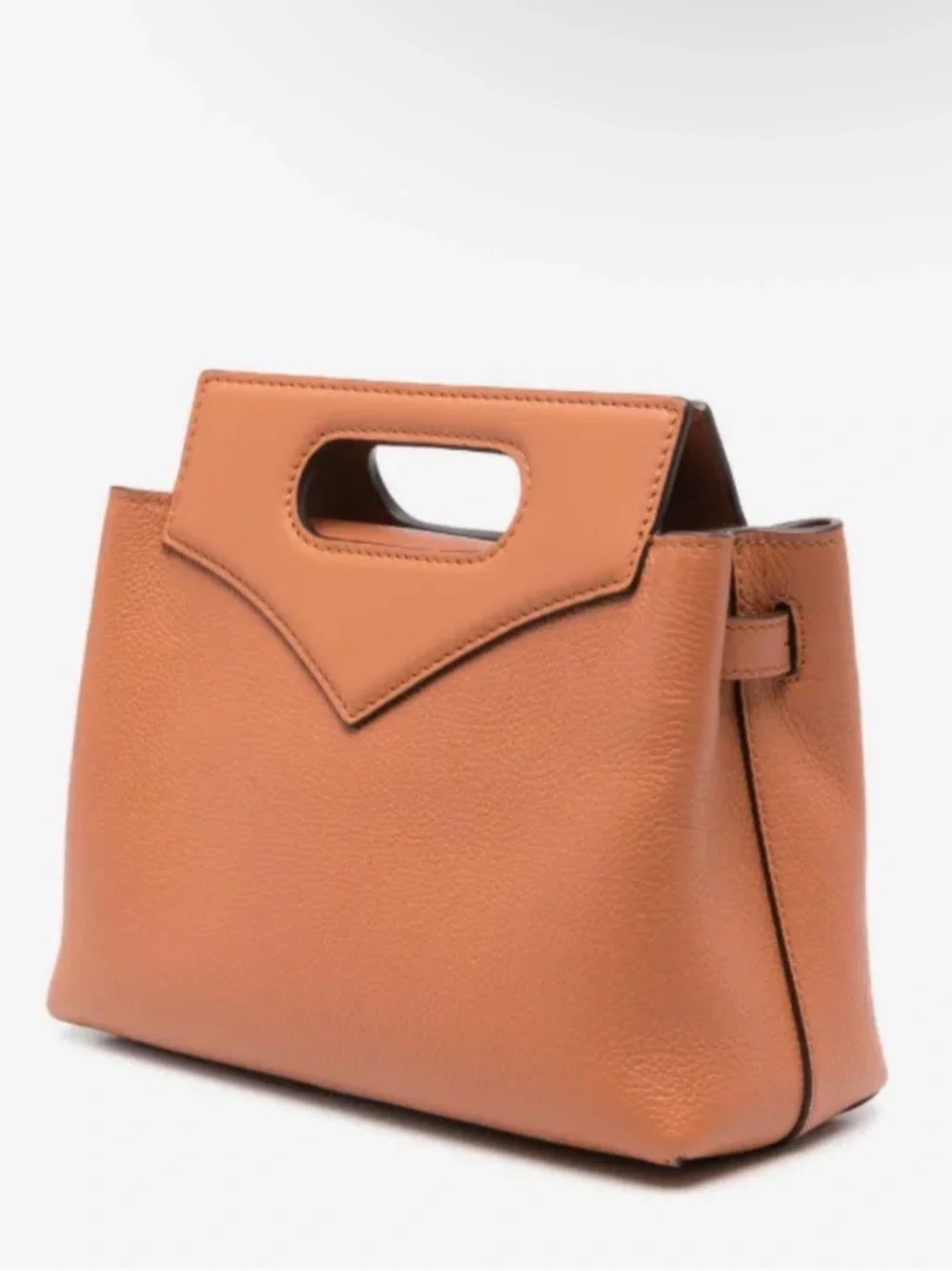 MCM Cognac Brown Top-Handle Satchel with Detachable Strap